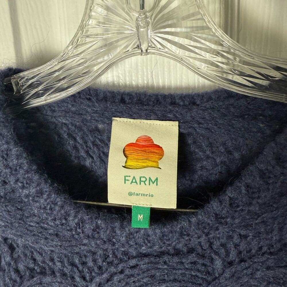 Farm Rio Cable Knit Sweater M - Picture 5 of 6
